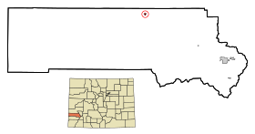 San Miguel County Colorado Incorporated and Unincorporated areas Norwood Highlighted.svg