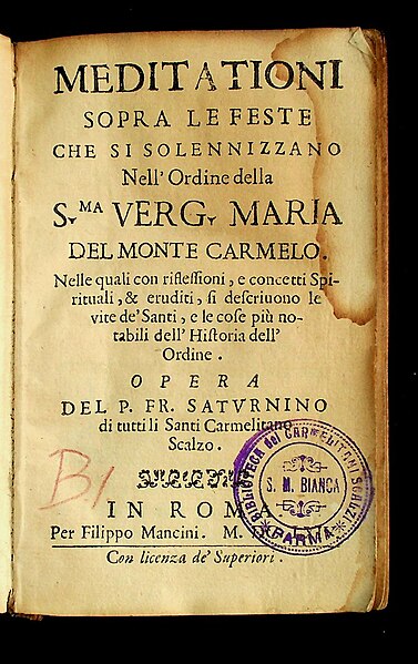 File:Saturnino - Meditationi sopra le feste che si s 1664 - Carm ANT 6 A 147 0001.jpg