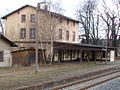 Station reception building and ancillary building with extension