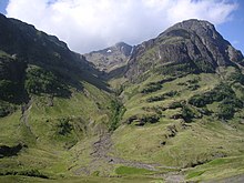 Coire nan Lochan, a corrie of Bidean nam Bian on the southern side of Glen Coe