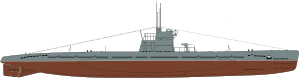 Shadowgraph Malyutka class XV series submarine.svg