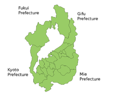 Карта префектуры Сига