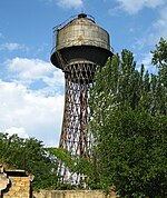 Shukhov water tower in Mykolaiv, Mykolaiv Oblast, Ukraine.