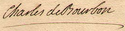 Charles de Bourbon'un imzası