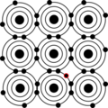 n-doped semiconductor: silicon atoms with one phosphorous atom