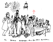 Caricature by Engels of the meetings of Die Freien