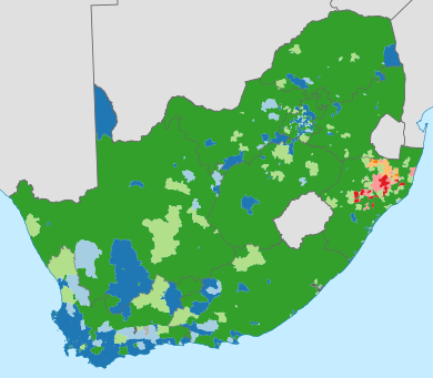 South Africa national election 2014 winner by ward.svg