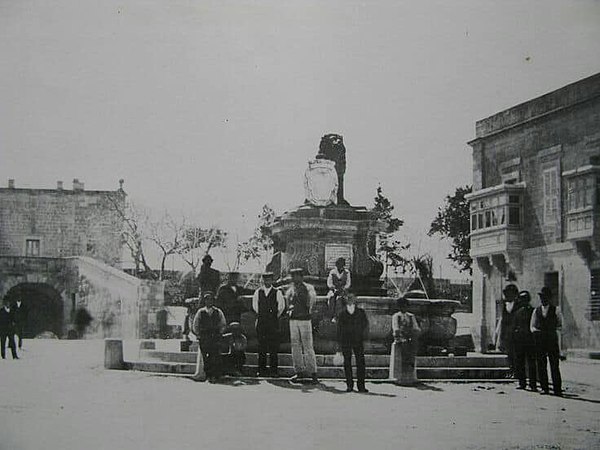 St.Anne Square in Floriana, ca. 1870