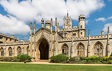 New Court and blank clock tower face St John's College New Court 1, Cambridge, UK - Diliff.jpg