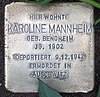 Stolperstein Argentinische Allee 4 (Zehld) Karoline Mannheim.jpg