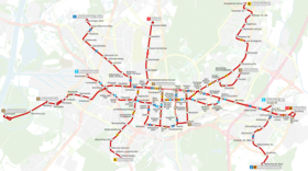 Karlsruhe Tramvayı bölümünün açıklayıcı görüntüsü