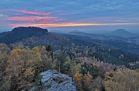 Sunset in Saxon Switzerland