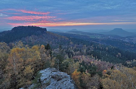 Sunset in Saxon Switzerland