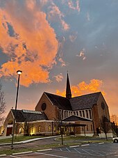 Immaculate Conception Church Sunset on December 14th, 2022 behind Immaculate Conception Church in Dardenne Prairie, Missouri.jpg