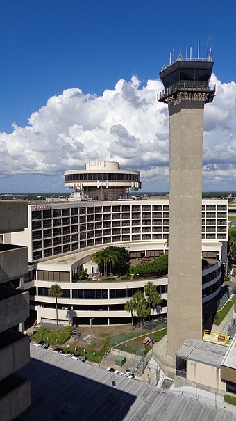 Tampa Airport Marriott and air traffic control tower