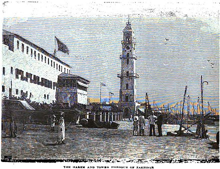 The Harem and Tower Harbour of Zanzibar (p.234), London Missionary Society[25]