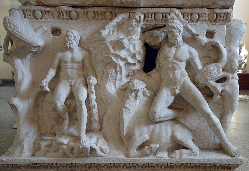 File:The Hercules Sarcophagus depicting the Twelve Labors of Hercules, 150-160 AD, Kayseri Archaeological Museum, Turkey (26287145675).jpg