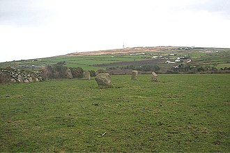 The Nine Maidens Stone Circle. The Nine Maidens Stone Circle - geograph.org.uk - 974453.jpg