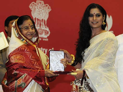 The President, Smt. Pratibha Devisingh Patil presenting the Rajat Kamal Award to Ms. Ananya Chatterjee for the Best Actress (Film Abohomaan) at the 57th National Film Awards function, in New Delhi on October 22, 2010