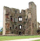 The hexagonal Great Tower, Raglan Castle - geograph.org.uk - 1531739.jpg