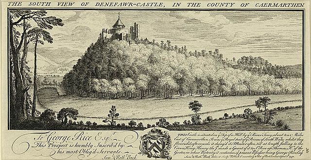 Dinefwr Castle, 1740