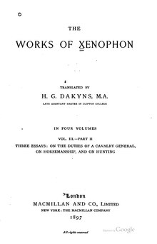 The works of Xenophon Vol III Part II.djvu