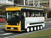 2018年に日本で実験運行中の自動運転車両、シンクトゥギャザーのeCOM-10（2018年10月)