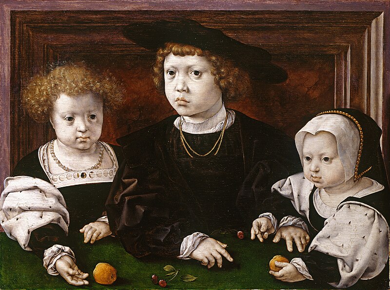File:Three children of King Christian II of Denmark by Jan Gossaert (1526).jpg