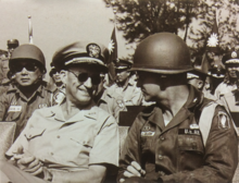 Brigadier General Ellis W. Williamson (right), commander of the 173rd Airborne Brigade, presided over the Tien Bing No. 4 exercise in Taiwan, 1963. Tien Bing No. 4 exercise Tian Bing Si Hao Yan Xi .png