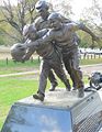 Statue of Tom Wills umpiring the first recorded game of Aussie Rules between Scotch College and Melbourne Grammar on August 7, 1858