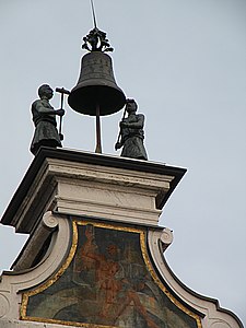 The Macc de le ure and fresco depicting Saturn or Chronos Torre del Orologo (Brescia).jpg