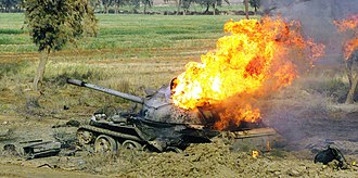 Iraqi tank on Highway 27 destroyed in April 2003 Type 69 Iraq.jpg