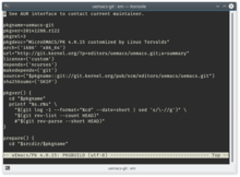 UEmacs-Pk 4.0.15: n kuvaus Linux.png-kuvassa.