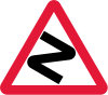 Series of bends ahead (Z-bend) sign
