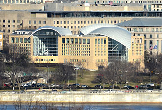 The western face of the headquarters United States Institute of Peace building.jpg