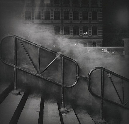 Soviet Union-born American photographer Alexey Titarenko paid tribute to the Odessa Steps shot in his series City Of Shadows (St. Petersburg, 1991)