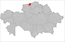 District d'Ūzynköl - Localisation