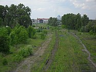 2016 год: путь, оставленный для вывода музейной экспозиции (вид с Ташкентского путепровода). Сейчас территория почти полностью застроена