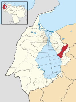 Locatie van de gemeente in Zulia