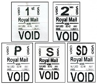 2003 "VOID" Horizon labels for training post office staff. Void Horizon labels 2003.jpg