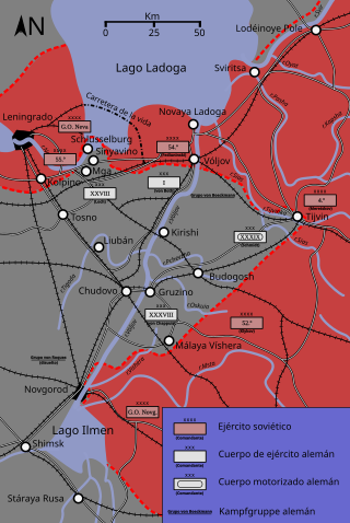 <span class="mw-page-title-main">Tikhvin offensive</span> Military operation undertaken by Nazi Germany during WWII