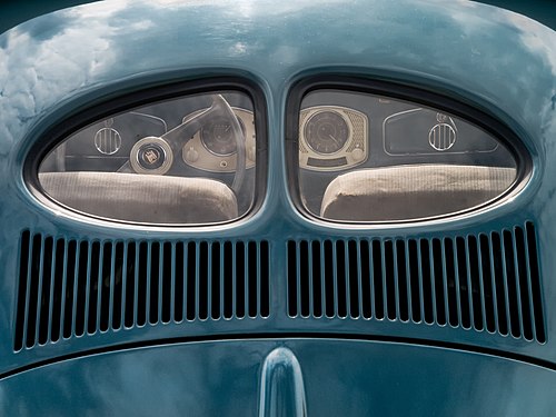 Reflecting sky on a Volkswagen Type 1