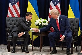 Встреча президента Украины Владимира Зеленского и президента США Дональда Трампа 25 сентября 2019 года