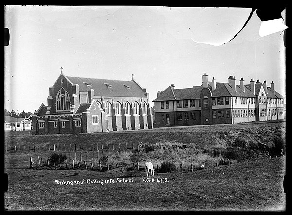 The school and chapel in 1912