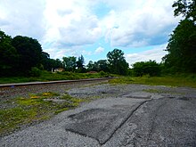 Warsaw station site for the Erie Railroad in June 2015 Warsaw Station - June 2015.jpg