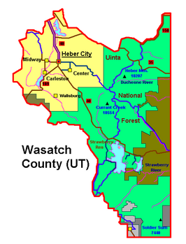 Kaart van Wasatch County