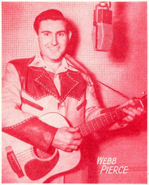 Webb Pierce, from the 1955 sheet music to "I Don't Care"