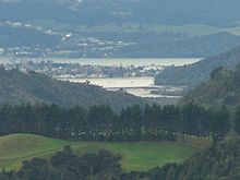 A view of Whitianga from the surrounding hills.