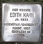 Wiesbaden-Breckenheim Stolperstein Pfanngasse 1 Edith Kahn.jpg