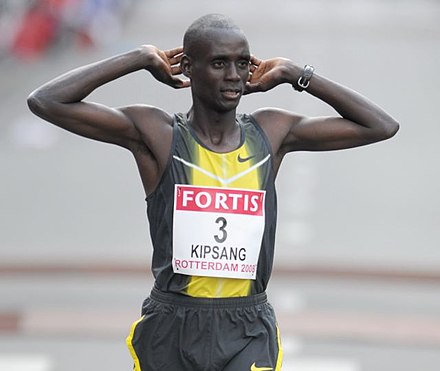 The 2004 winner William Kipsang has also won the Amsterdam Marathon. William Kipsang.jpg